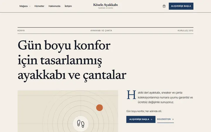 Kösele – Ayakkabı ve Çanta web sitesi teması