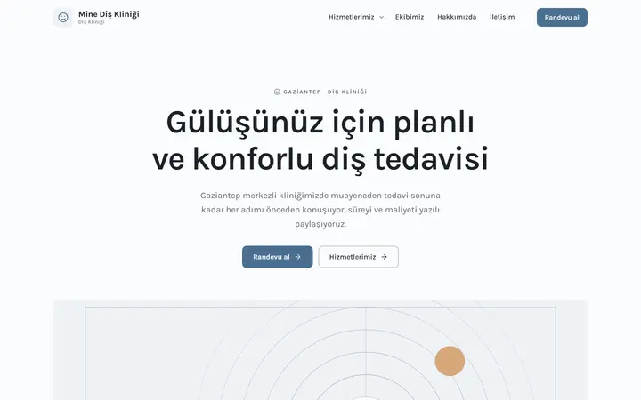 Mine – Diş Kliniği web sitesi teması