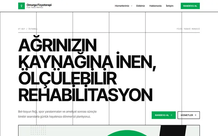 Omurga – Fizik Tedavi Merkezi web sitesi teması