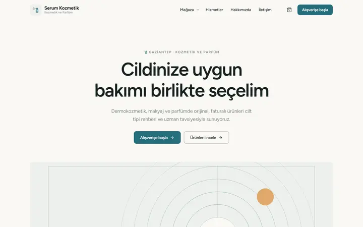 Serum – Kozmetik ve Parfüm web sitesi teması ekran görüntüsü
