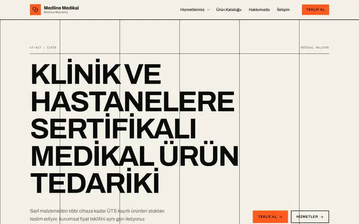 Medline – Medikal Malzeme web sitesi teması
