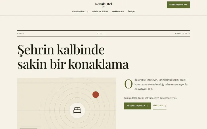 Konak Otel – Otel web sitesi teması