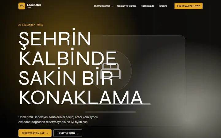Lobi – Otel web sitesi teması