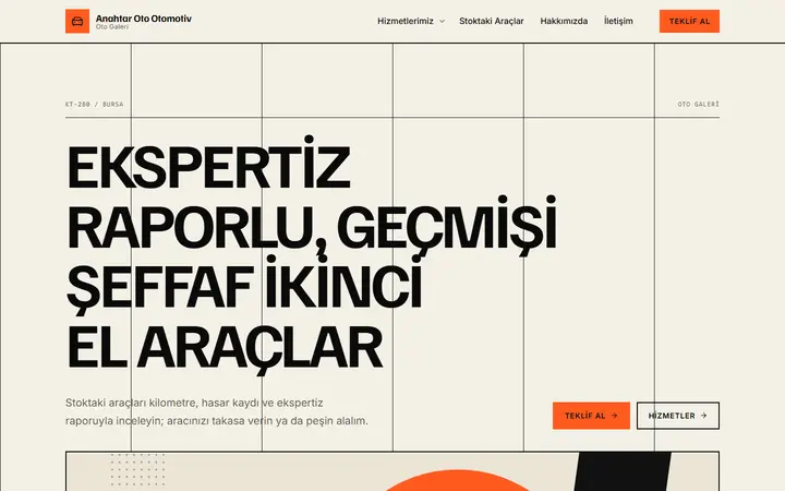 Anahtar Oto – Oto Galeri web sitesi teması