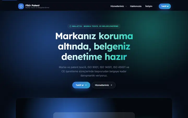 Fikir – Marka Tescil ve Belgelendirme web sitesi teması