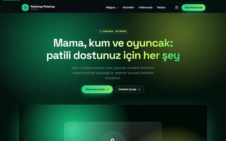 Patishop – Petshop web sitesi teması