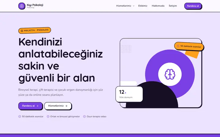 Kıyı – Psikolog web sitesi teması