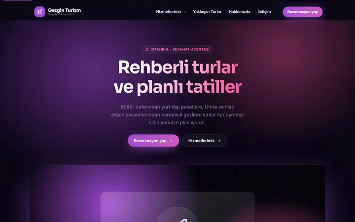 Gezgin – Seyahat Acentesi web sitesi teması
