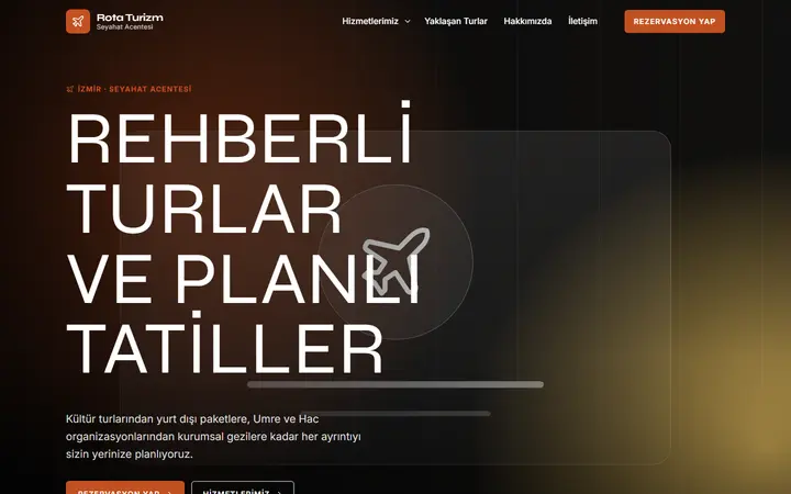 Seyahat Acentesi web sitesi teması örneği