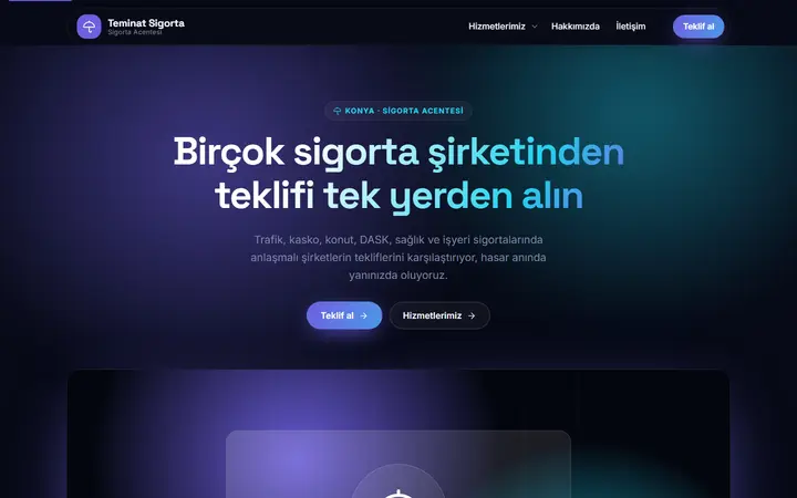 Teminat – Sigorta Acentesi web sitesi teması