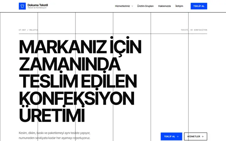 Dokuma – Tekstil ve Konfeksiyon web sitesi teması